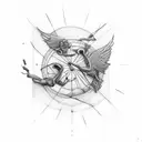 icarus falling tattoo design idea