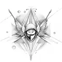 icarus falling tattoo design idea