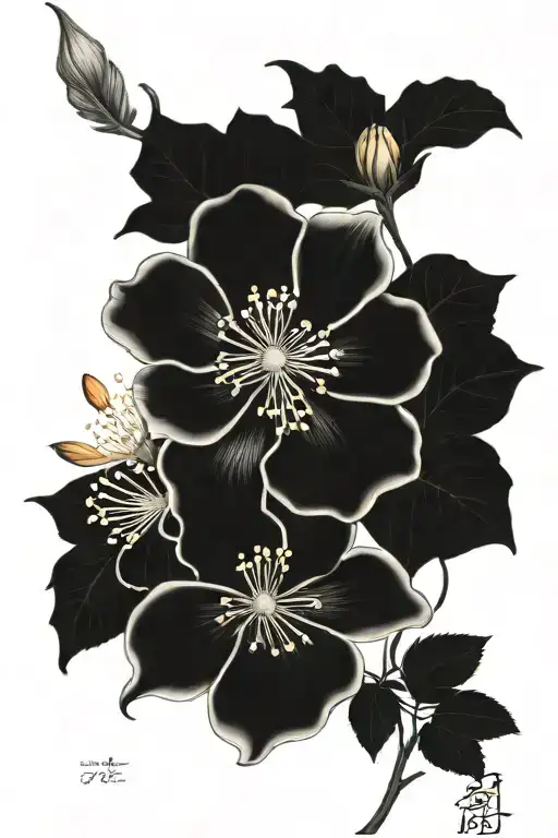 Night Cereus  Hibiscus  Magnolia  Dogwood  Honeysuckle  Buttercup as my spirit guide  Daisy, the love gamble flower  Plu tattoo design idea