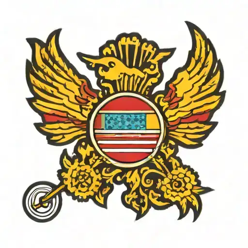 new mexico flag waving tattoo design idea