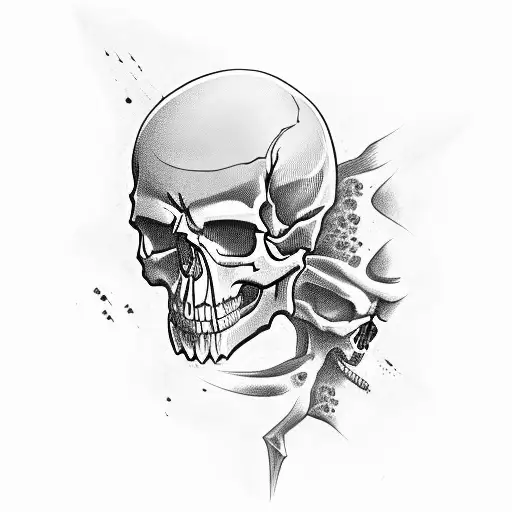 Skull tattoo design idea