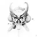 the fall of icarus in style of the brasilian illustrator diego sanchez tattoo design idea