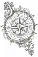 compass and anchor tattoo tattoo design idea