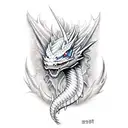blue eyed dragon tattoo design idea