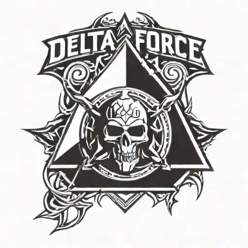 Delta Force logo tattoo design idea