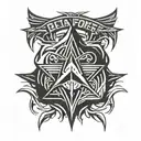 Delta Force logo tattoo design idea