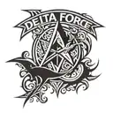 Delta Force logo tattoo design idea