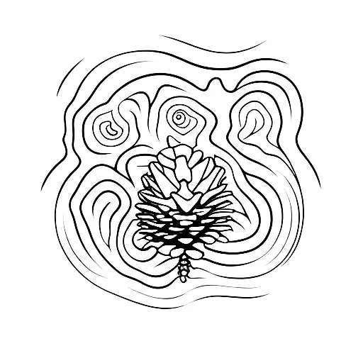 mini pinecone with buttercup flowers through the pinecone tattoo design idea
