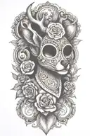 deer head tattoo design idea