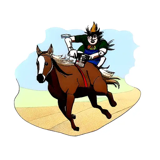 A new-school style tattoo of El Coyote and El Correcaminos having a friendly race tattoo design idea