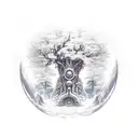 yggdrasill, world tree, myth, Scandinavian, mitgard, niffelheim, Asgard tattoo design idea