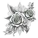 roses at the bottom forearm half sleeve with praying hands and rosery and a dove and cross above  tattoo design idea