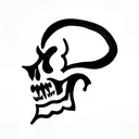 skull and dagger tattoo design idea