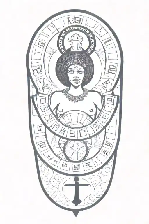 african gemini zodiac sign, sobriety date 11/23, tattoo design idea