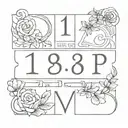 Incorporate the sobriety date of 11/28/23 into a minimalist design tattoo design idea