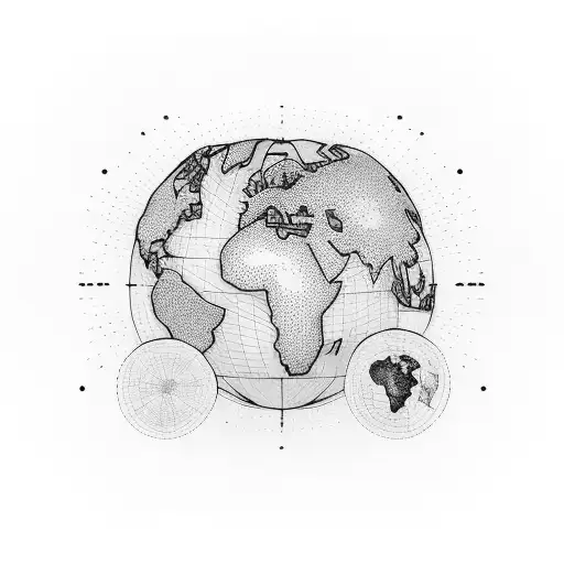  geography tattoo design idea