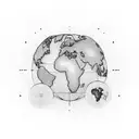  geography tattoo design idea