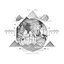  geography tattoo design idea