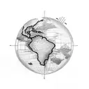  geography tattoo design idea