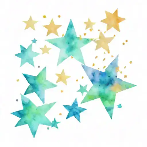 stars scattered tattoo design idea