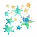 stars scattered tattoo design idea
