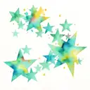 stars scattered tattoo design idea