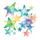 stars scattered tattoo design idea