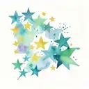 stars scattered tattoo design idea