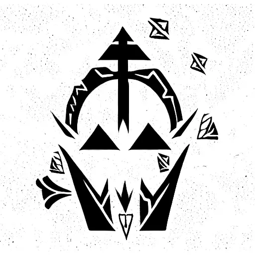 Maori tattoo with linkin Park feel tattoo design idea