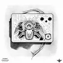 Console gamer tattoo design idea