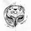 Console gamer tattoo design idea