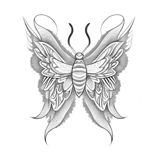 moth with mandala wings tattoo design idea