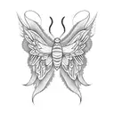 moth with mandala wings tattoo design idea