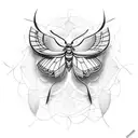 moth with mandala wings tattoo design idea