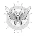 moth with mandala wings tattoo design idea