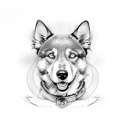 perro westy línea alzada tattoo design idea