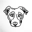 perro westy línea alzada tattoo design idea