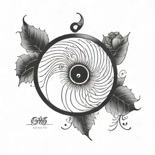 fibonacci spiral enso circle tattoo design idea