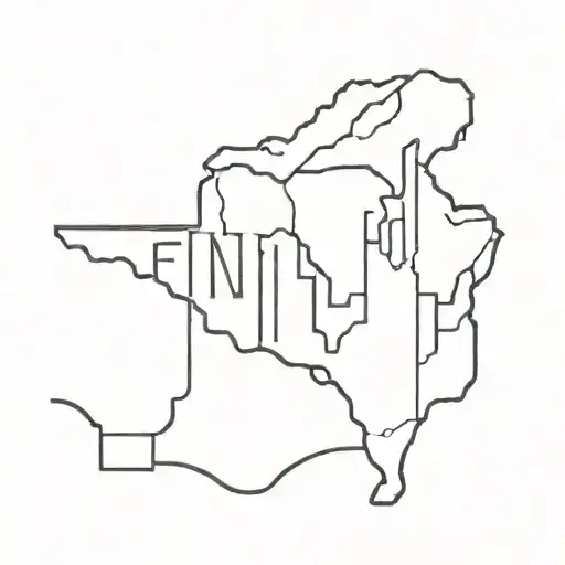 Michigan, West Virginia, Colorado, Florida tattoo design idea