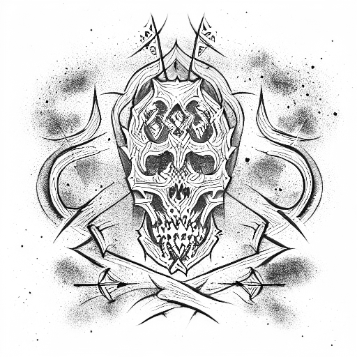 graveyard tattoo design idea