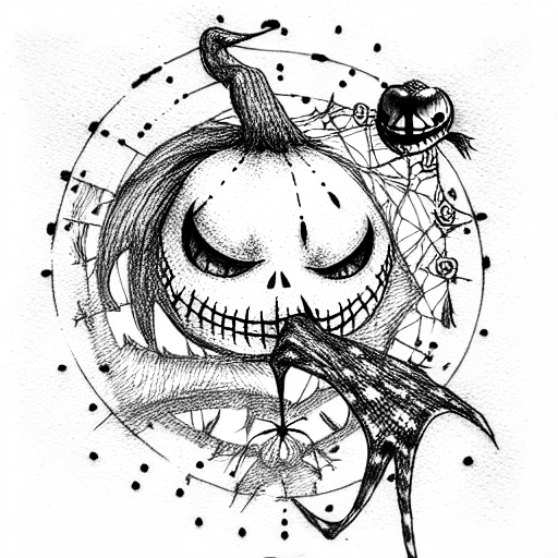 nightmare before Christmas tattoo design idea