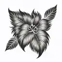 feather paw print tattoo design idea