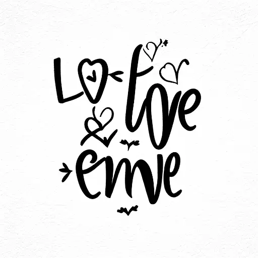love, swear, endless, couple, love forever, one love only, simple, black and white and thin line,wedding anniversary tattoo design idea