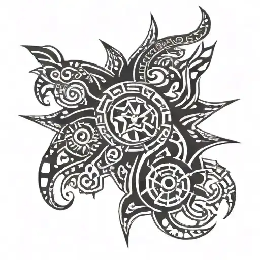 Tribal art meets environmental science. tattoo design idea