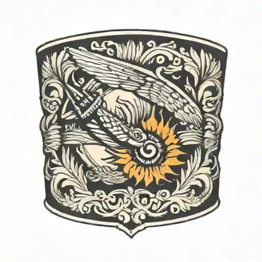 mourning band with spitfire tattoo design idea
