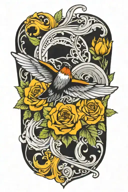 mourning band with spitfire tattoo design idea