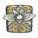 mourning band with spitfire tattoo design idea