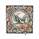 mourning band with spitfire tattoo design idea