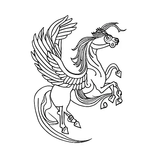 pegasus tattoo design idea