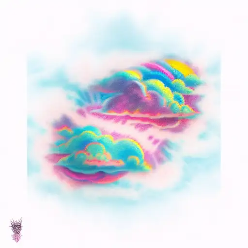 pink cloud  tattoo design idea